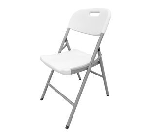 Silla plegable de plástico moldeado por soplado de polietileno de alta densidad blanca para acampar al aire libre Asiento cómodo y portátil - Product Image 5