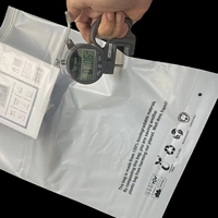Sacs d'emballage pour chaussettes en plastique PLA 100% biodégradable et compostable, autocollants, 35*40+3cm, 50 pièces/sac, vente en gros