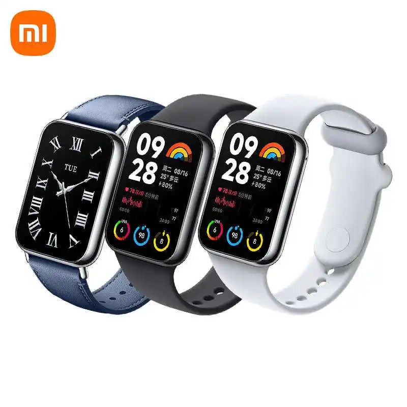 Jam tangan pintar Xiaomi, Mi Band 8 Pro asli, layar besar, denyut jantung, tidur, pria dan wanita, gelang kesehatan olahraga, Mi Band 8