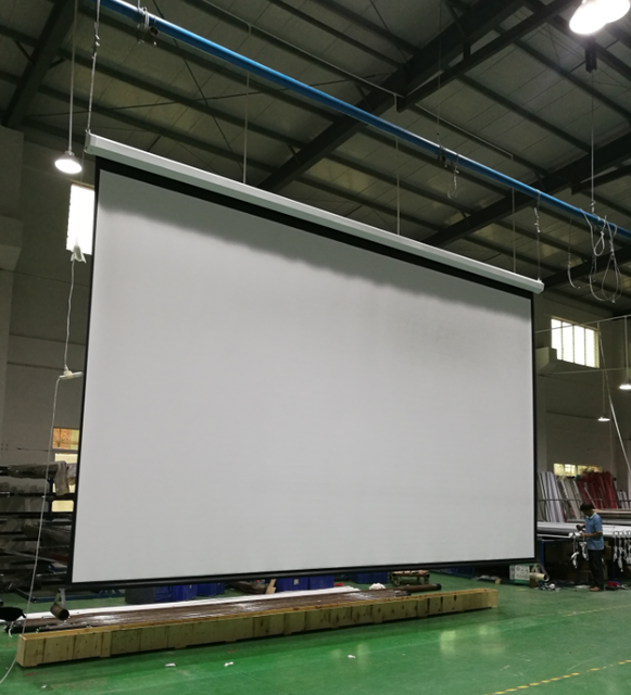 Telon Screen 200 Inch Big Size Matte White 4K Electric Projector Screen With Remote Control