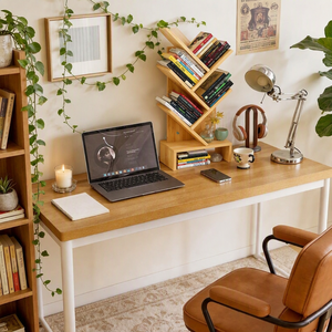 Étagère à livres en bois design arbre minimaliste moderne, étagère à livres en forme d'arbre à 5 niveaux avec étagère ouverte inclinée <span class=keywords><strong>pour</strong></span> la décoration de la pièce - Product Image 3