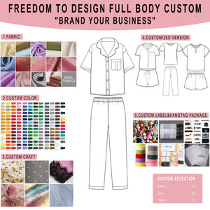 HUOYOUNG pijama personalizado 100% ropa de dormir de algodón para mujer Floral cuello en V cárdigan corto Top y pantalones Loungewear pijamas conjunto de mujeres - Product Image 4