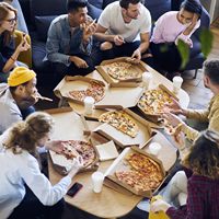 Offre Spéciale haute qualité personnalisé imprimé gâteau Sandwich gaufre tranche alimentaire conteneur Triangle Pizza boîte de papier