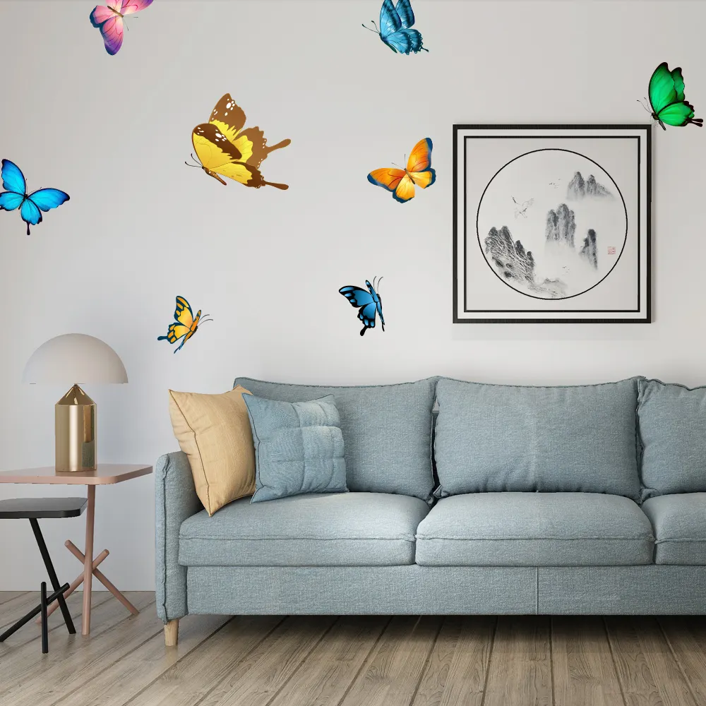 Colorful Butterfly Quote Peel and Stick Wall Decals Floral Peel and Stick Wall Decals for Bedroom