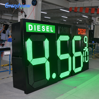 Panneau d'affichage numérique LED 12V étanche pour stations-service avec télécommande et gestion du contenu
