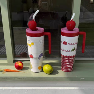 Giant Capacity Stainless Steel Thermos Mug Camping Ice <b>Tumbler</b> <b>with</b> <b>Straw</b> Leakproof Eco-Friendly Portable Water Cup Daily Use - Product Image 5