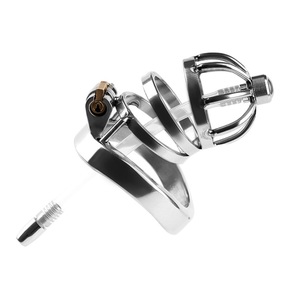 Секс-игрушка, металлическое мужское устройство целомудрия, клетка на член из нержавеющей стали для мужчин - Product Image 4