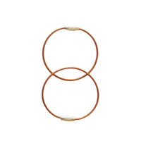 EWANG vente en gros 150mm Orange en acier inoxydable câble porte-clés