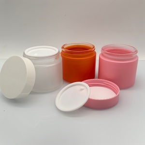 Silk Printing logo Custom pink 5g 10g 15g 20g 30g 50g 100g <b>Empty</b> Round Glass Rose Gold Cosmetic <b>Jar</b> - Product Image 4