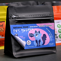 Autocollant d'étiquette personnalisé robuste à huit côtés scellés pour les emballages de friandises pour animaux de compagnie