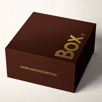 Boîte cadeau pliable en carton rigide noir mat de luxe avec logo personnalisé de qualité supérieure, fermeture magnétique, vide