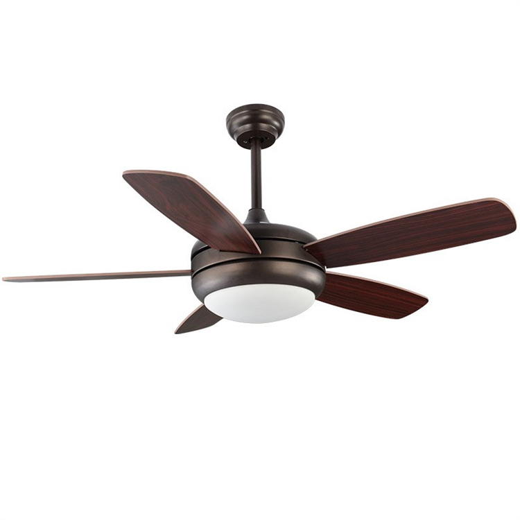 48" 5 Fan Blade LED Bulb Ceiling Fan Lamp Chandelier with Remote Control Modern Design for Home