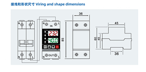 Protecteur de tension réglable à <span class=keywords><strong>récupération</strong></span> automatique monophasé 220V AC 50/60Hz, disjoncteur en cuivre 40/63A avec protection contre les surcharges - Product Image 5