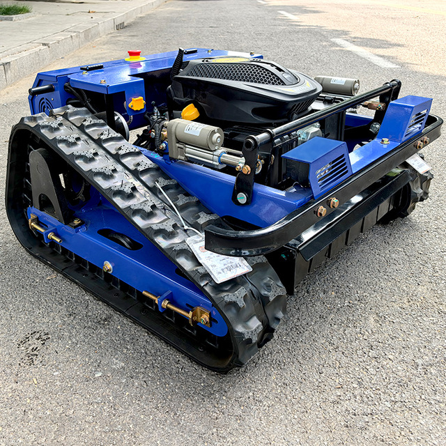 Factory Direct Industrial Multifunctional Crawler Lawn Mower Smart Remote Control 360 Rotating Gas Grass Cutter 9.5 HP 500mm