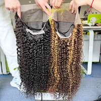 Perruques frontales en cheveux humains vierges Remy bon marché, bouclées Jerry, transparentes pour la dentelle, longues, style brésilien, Lavish Beauty