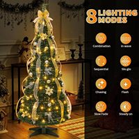 Pour l'exportation : Nouveaux ornements rétractables et pliables LS-605, décoration lumineuse pour sapin de Noël, vente directe usine