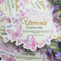 Tarjeta de Invitación Creativa con Diseño de Mariposas para Boda, Cumpleaños, Quinceañera, Impresión a Color
