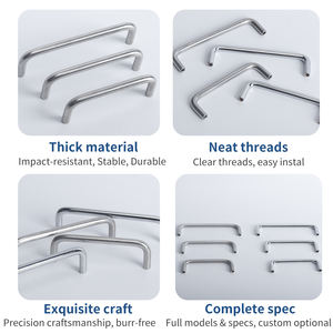 مقبض صلب على شكل حرف U من الفولاذ المقاوم للصدأ 304 من NIWO - أجهزة سحب متينة لأبواب الأثاث والأدراج - Product Image 4