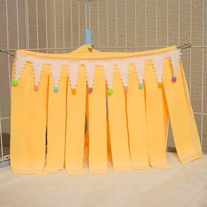 Escondite de esquina <span class=keywords><strong>para</strong></span> mascotas pequeñas con patrón de rayas, nuevo patio de recreo extraíble, cortinas cálidas, diseño de borlas, Hogar <span class=keywords><strong>para</strong></span> hámsteres, conejillos de indias - Product Image 2