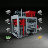 Machine à fabriquer des blocs creux de 4, 6 et 8 pouces QT4-25, machine à briques en béton entièrement automatique
