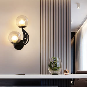 Decorative Moon <b>Wall</b> <b>Sconce</b> <b>Wall</b> <b>Sconce</b> Glass Globe Bedside Decorative <b>Wall</b> Lamps - Product Image 4