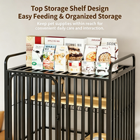 Cage pour chat extra large avec un grand espace libre pour une utilisation en intérieur, villa renforcée pour chat, spécialement conçue pour les chats avec bac à litière, maison pour chat