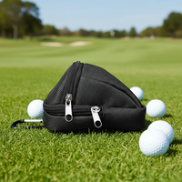 Pochette pour balles de golf, mini sac de taille pour balles de golf avec mousqueton, accessoire de golf léger et portable en tissu pour hommes et femmes