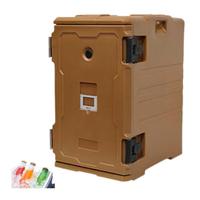 Sunmax 90L Warm halten Gewerblicher Transport behälter Thermo boxen Isolierter Lebensmittel pfannen träger Catering-Heiz schrank