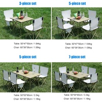 Mobilier d'extérieur Table et chaises de pique-nique pliantes et portables Ensemble de chaises de jardin pour pique-nique et patio pliable pour le camping