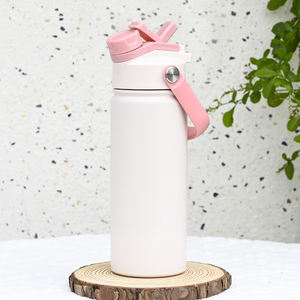 Small 18oz & Large 32oz Insulated <b>Water</b> <b>Bottle</b> Custom Logo Stainless Steel Flask with Dual Lid <b>for</b> <b>Kids</b> School Outdoor Sports - Product Image 1