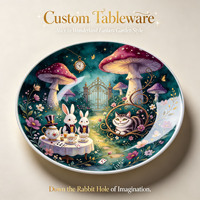 Service de Table Personnalisable en Porcelaine de Luxe Style Fantaisie Doré – Vaisselle Moderne en Céramique et Porcelaine Fine Personnalisable