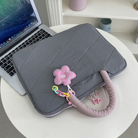 Sac à main pour ordinateur portable de grande capacité 14-15 pouces, rembourré, mignon, décontracté, sac de transport léger et portable pour femmes