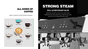 Machine à expresso professionnelle LEGEND Q2 à double groupe, chaudière en cuivre, tête de brassage E61, 12L, 9 bars, garantie 1 an - Product Image 4