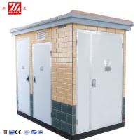Poste de transformateur compact préfabriqué de style européen 50~2500 kVA, type boîtier extérieur, pour centrale solaire