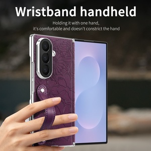 <span class=keywords><strong>เคส</strong></span>โทรศัพท์หนังลายดอกไม้พร้อมสายคล้องข้อมือสำหรับซัมซุง กาแลคซี่ ซี โฟลด์ 8 7 6 อัลตร้าเคสหนังลายดอกไม้กันกระแทก - Product Image 4