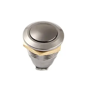 16mm Metal Push Button Switch Latching Without LED Water Resistant IP67