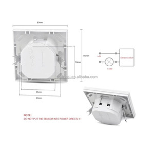 SLS Smart Single Pole PIR Motion <strong>Sensor</strong> <strong>Light</strong> <strong>Switch</strong> 80*80mm Durable ABS+PC 10m Detection 5-7min Delay IP21 Energy Saving - Product Image 3