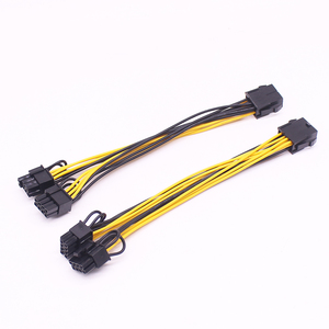 EPS CPU 12V, 8Pin Ke Dual 8 (6 + 2) Pin PCIE Kabel Catu Daya Motherboard Splitter 18AWG Ekstensi 8 Pin Ke 6 2 Pin 20Cm - Product Image 4