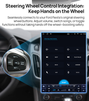 Autoradio vertical Android 14 de 10,4 pouces pour Ford Carnival Fiesta 2009-2015, multimédia CarPlay Android Auto GPS