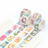 Ruban washi personnalisé avec des motifs mignons, fabrication directe, ruban washi anime de haute qualité