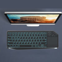 Teclado Inalámbrico 2.4G de Plástico Retroiluminado en Árabe y Tailandés Personalizado, Teclado Bluetooth Inalámbrico para Smart TV, PC y Tablet
