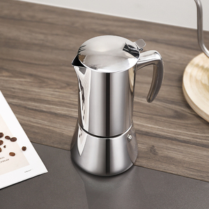 HIGHWIN 3 tazas 6 tazas de acero inoxidable estufa <span class=keywords><strong>italiana</strong></span> Espresso <span class=keywords><strong>cafetera</strong></span> de inducción café Moka Pot - Product Image 5
