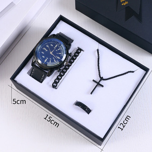 Produit tendance 2026 : Coffret Montre Homme, Bracelet, Collier, Bague – <span class=keywords><strong>Cadeau</strong></span> Souvenir Pratique et Idéal pour la Saint-Valentin ou les Affaires - Product Image 3