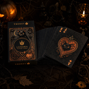 Cartes à jouer d'Halloween personnalisées avec motifs cachés UV fluorescents, impression <span class=keywords><strong>de</strong></span> code QR individuel disponible sur les deux côtés - Product Image 4