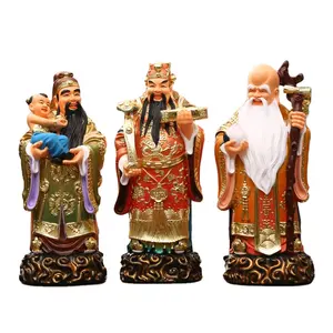 Chine Feng Shui produits de décoration pour la maison 3 sages dieux chinois de la santé richesse et bonheur Sculpture Fengshui Decoracion