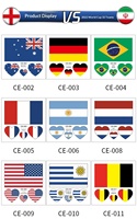 Autocollants jetables à transfert d'eau 2026 – Design Drapeaux USA, Canada, Mexique pour les fans de football, événements sportifs et fêtes