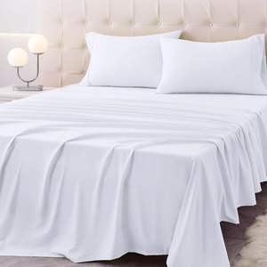 Ropa de cama Oeko-tex de 4 piezas, sábanas suaves de microfibra sin arrugas con bolsillos profundos, juego de sábanas de tamaño completo para hotel - Product Image 1