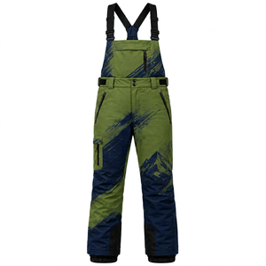 Traje de Esquí y Nieve de Talla Grande para Adultos, Estampado, Impermeable, 100% Poliéster, Pantalones de Esquí con Tirantes Dobles, Traje de Nieve de Diseño - Product Image 1