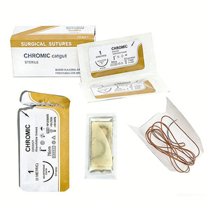 ไหมผ่าตัดชนิด Catgut สีน้ำตาลปลอดเชื้อ ปลายทู่ ขนาด 3/8 วงกลม ยาว 75 ซม. ทำจากโครมิกแคทกัต สำหรับการซ่อมแซมเนื้อเยื่อ - Product Image 4