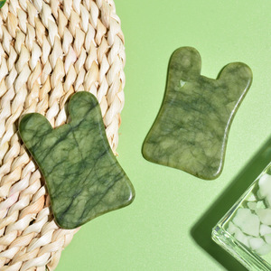Naturale vera <span class=keywords><strong>giada</strong></span> facciale Guasha <span class=keywords><strong>pietra</strong></span> <span class=keywords><strong>colore</strong></span> verde - Product Image 2